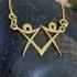 Gemini Gold Pendant Necklace