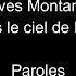 Yves Montand Sous Le Ciel De Paris Paroles