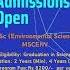 Admissions Open For MSC Environmental Science Ignourcranchi Ignouadmission