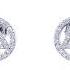 10mm Alcoholics Anonymous AA Sobriety Earrings 0 20CT In 14k White Gold EZ6496W1