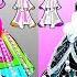 WEDDING DRESS Rainbow Bride VS Black Bride Barbie Wedding Handmade DIY Arts Paper Crafts