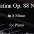 Friedrich Kuhlau Sonatina Op 88 No 3 In A Minor For Piano Complete