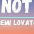 Demi Lovato Sorry Not Sorry Clean Lyrics