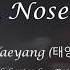 Eyes Nose Lips 눈 코 입 English KARAOKE Taeyang 태양