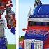 Minecraft OPTIMUS PRIME STATUE HOUSE BUILD CHALLENGE NOOB Vs PRO Vs HACKER Vs GOD Animation