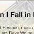 When I Fall In Love Arr Dave Wolpe Score Sound