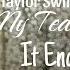 Taylor Swift My Tears Ricochet It Ends With Us 2024 Official MV