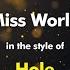 Hole Miss World Karaoke Version From Zoom Karaoke