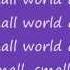 It S A Small World After All Lyrics