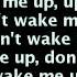 Chris Brown Don T Wake Me Up Lyrics On Screen Fortune