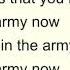 Captain Jack In The Army Now Lyrics