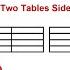 How To Put Two Tables Side By Side In Word