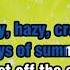 Nat King Cole Those Lazy Hazy Crazy Days Of Summer Karaoke Version From Zoom Karaoke