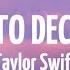 Taylor Swift Back To December Taylor S Ver Lyrics