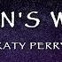 Katy Perry Woman S World Lyrics