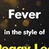 Peggy Lee Fever Karaoke Version From Zoom Karaoke