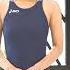 Yui Oba One Piece Dark Navy Blue Swimsuit Body Fresh Cold Air Conditioning Indoor Hotel Pool Scene