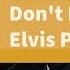 Elvis Presley Don T Be Cruel Guitar Cover With Tab