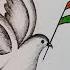 Easy Pigeon Drawing With Flag Dove Drawing Republic Day Special Drawing CreativityStudio