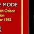 Depeche Mode Hammersmith Odeon October 25th 1982