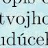 DOPIS OD TVOJHO BUDÚCEHO JA NETRADIČNÝ VÝKLAD A RADA PRE TEBA