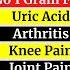 Magical Grain To Cure Uric Acid Arthritis Joint Pain Knee Pain Improve Health Healthy Hamesha