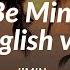 JIMIN BE MINE ENGLISH VER LYRICS