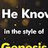 Genesis Jesus He Knows Me Karaoke Version From Zoom Karaoke