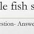 Class 3 English A Little Fish Story Question Answers