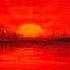 EASY Red Sunset Step By Step Painting Acrylic