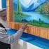 Landscape 3D Wall Painting Beautiful View Of Nature Shorts Shaheenart Viral Video