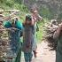 Dharme Brother Wife Is Taking Wood With Villagers Rural Nepal Village Nepal