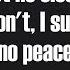 SAM SMITH No Peace Lyrics Ft Yebba