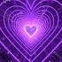 Heart Tunnel Purple Heart Background Neon Heart Background Video Wallpaper Heart 10 Hours