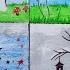 How To Draw Four Seasons I How To Draw Four Seasons Summer Rainy Winter And Spring