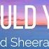 Ed Sheeran How Would You Feel Lyrics