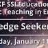 206th Knowledge Seekers Workshop Jan 11 2018