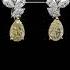 Exquisite 2 01 Ct Light Yellow Diamond Earrings With Pear And Marquise Cut White Diamonds