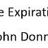 The Expiration John Donne