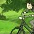 Haibane Renmei Rakka Is Carried On A Bicycle