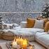 Cozy Winter New York Balcony Ambience With Soothing Instrumental Jazz Music Piano Bossa Nova