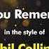 Phil Collins Do You Remember Karaoke Version From Zoom Karaoke