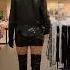 Granate Styling Walking In Public Shopping In The Province Thigh High Boots High Heels Minidress