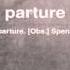 What Does Parture Mean