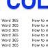 How To Make Columns In Word Online