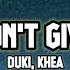 Duki She Don T Give A FO Ft Khea Letra Lyrics