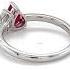 18ct White Gold Pear Shaped Ruby Diamond Ring 04110005 Johnsons Jewellers