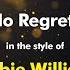 Robbie Williams No Regrets Karaoke Version From Zoom Karaoke