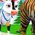 Paint Animals Cow Tiger Dinosaur Lion Elephant Fountain Crossing Transformation Animal Cartoon