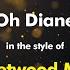 Fleetwood Mac Oh Diane Karaoke Version From Zoom Karaoke